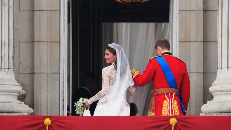 Britain Royal Wedding Leaving Balcony of Buckingham Palace